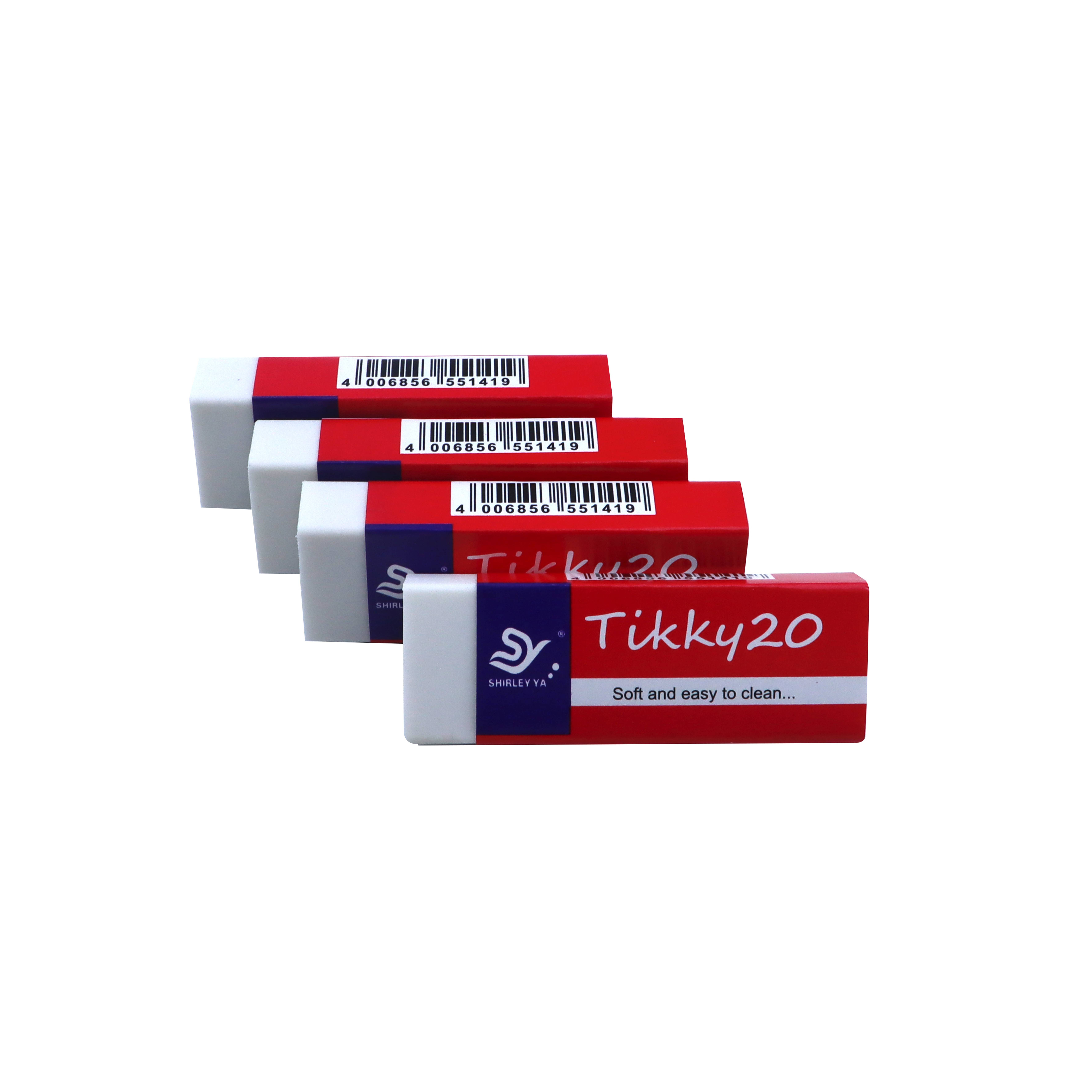 SHIRLEYYA Tikky 20 Polyvinylchloride Eraser 21 x 11 x 61 mm  SHIRLEYYA Tikky 20 Polyvinylchloride Eraser 21 x 11 x 61 mm