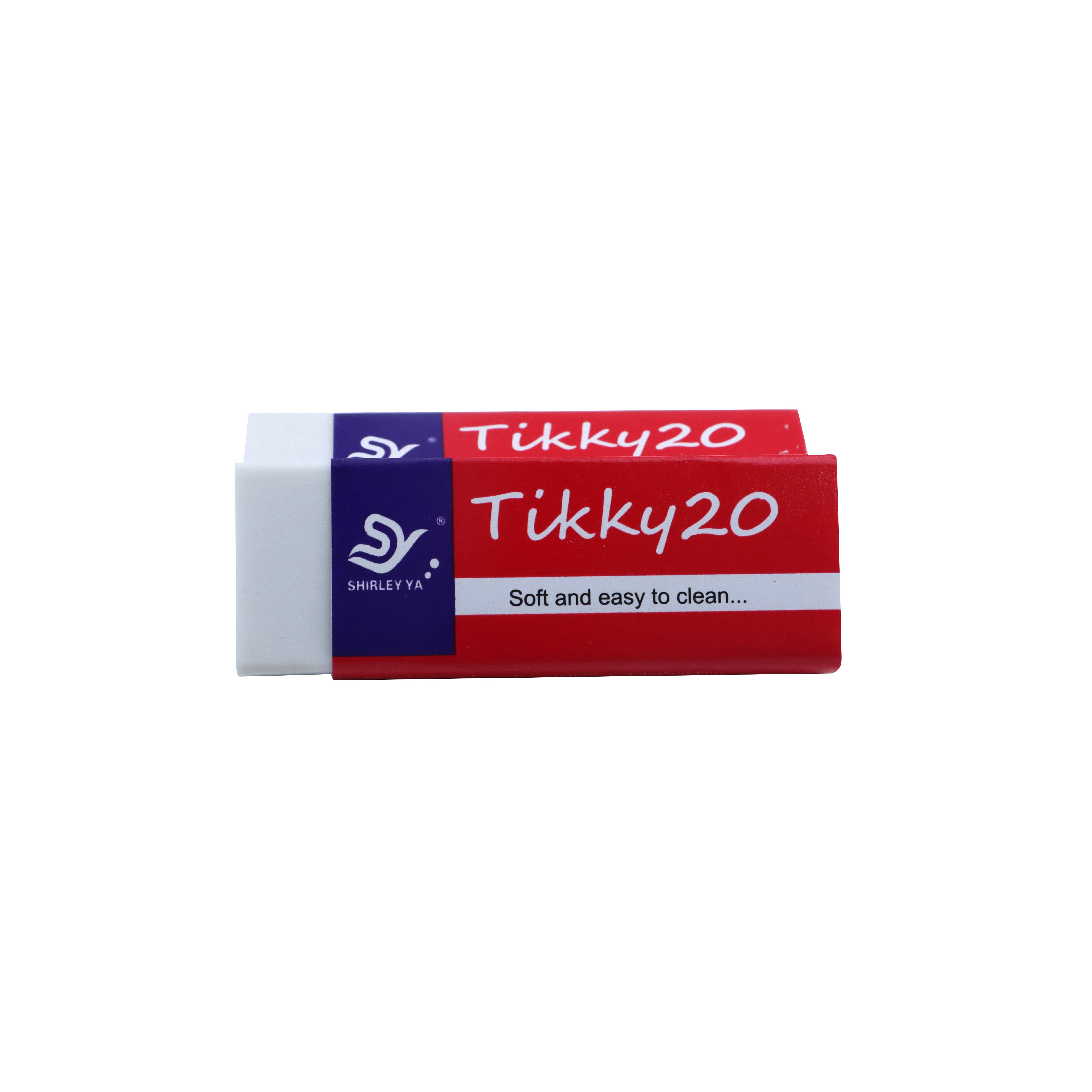 SHIRLEYYA Tikky 20 Polyvinylchloride Eraser 21 x 11 x 61 mm  SHIRLEYYA Tikky 20 Polyvinylchloride Eraser 21 x 11 x 61 mm