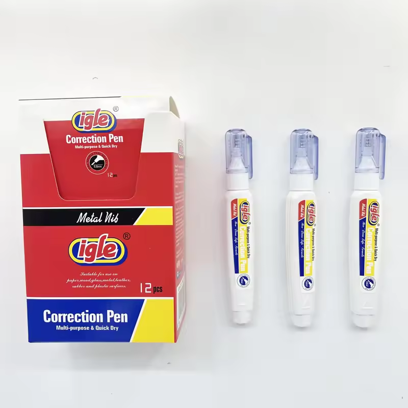 IGLE Eco-friendly Correction Fluid Pen for School and Office Usage