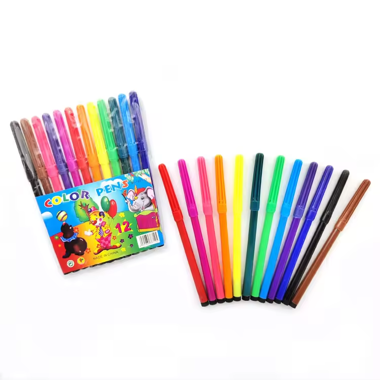 12 color felt tips Permanent Artist Alcohol Based Marker Set Sketch Alcohol Marker