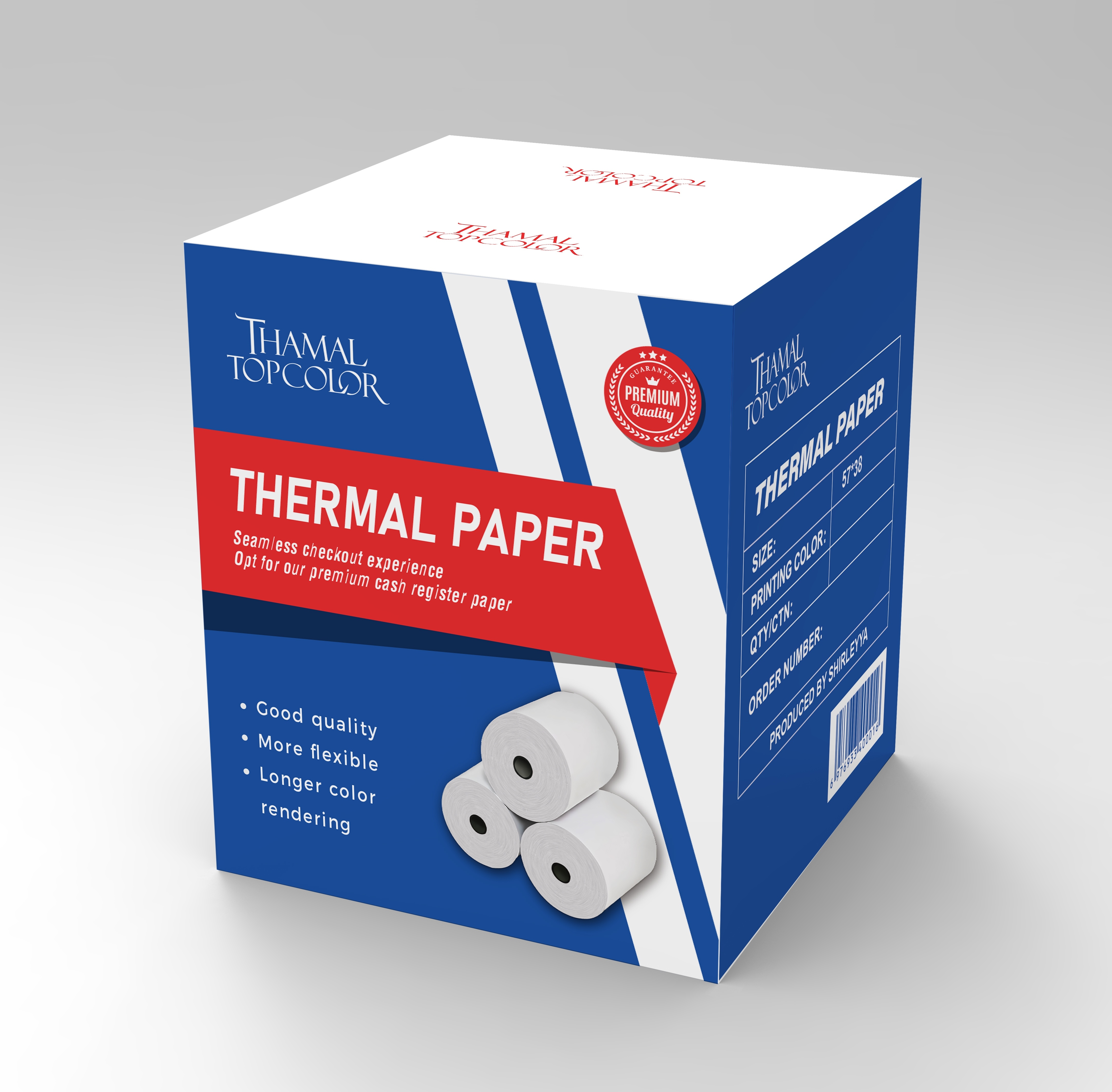 THAMAL TOPCOLOR Thermal printer paper 80mm 57mm bill cashier paper printing 80X80 57X40 till roll pos atm 3 1/8 x 230 receipt THAMAL TOPCOLOR Thermal printer paper 80mm 57mm bill cashier paper printing 80X80 57X40 till roll pos atm 3 1/8 x 230 receipt