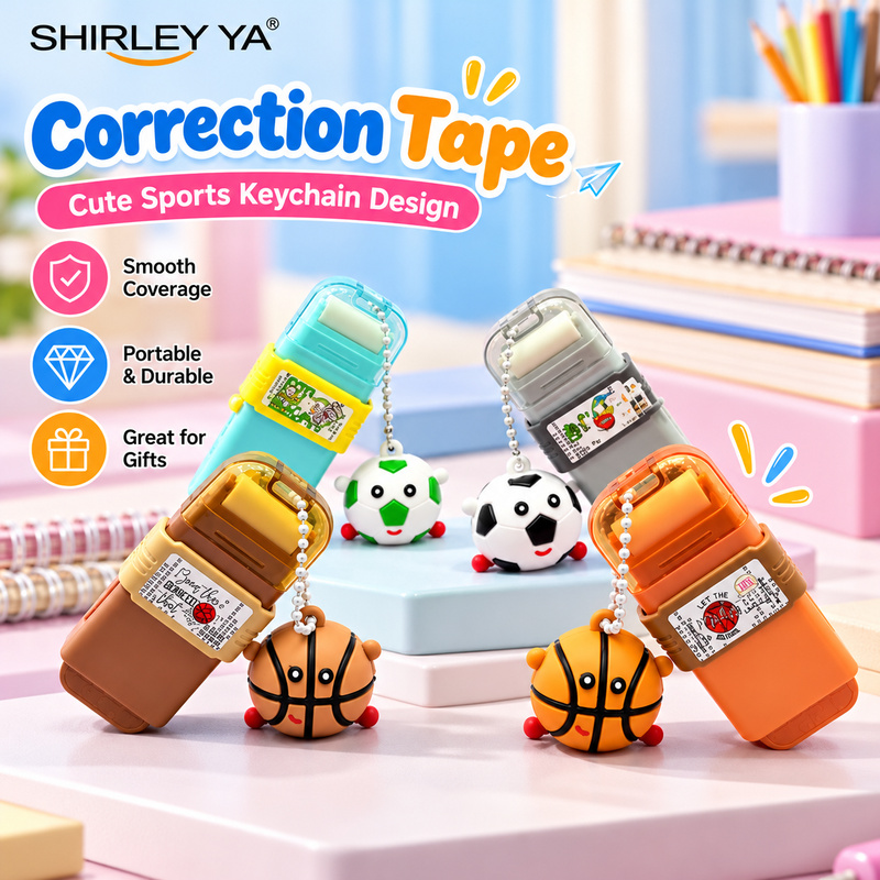 Sports Correction Tape Wholesale Cute Football Basketball Keychain Stationery
